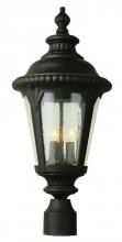 Trans Globe 5047 BK - 3LT POST MOUNT OUTDOOR